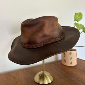 Henschel Walker Leather Braided Hat
